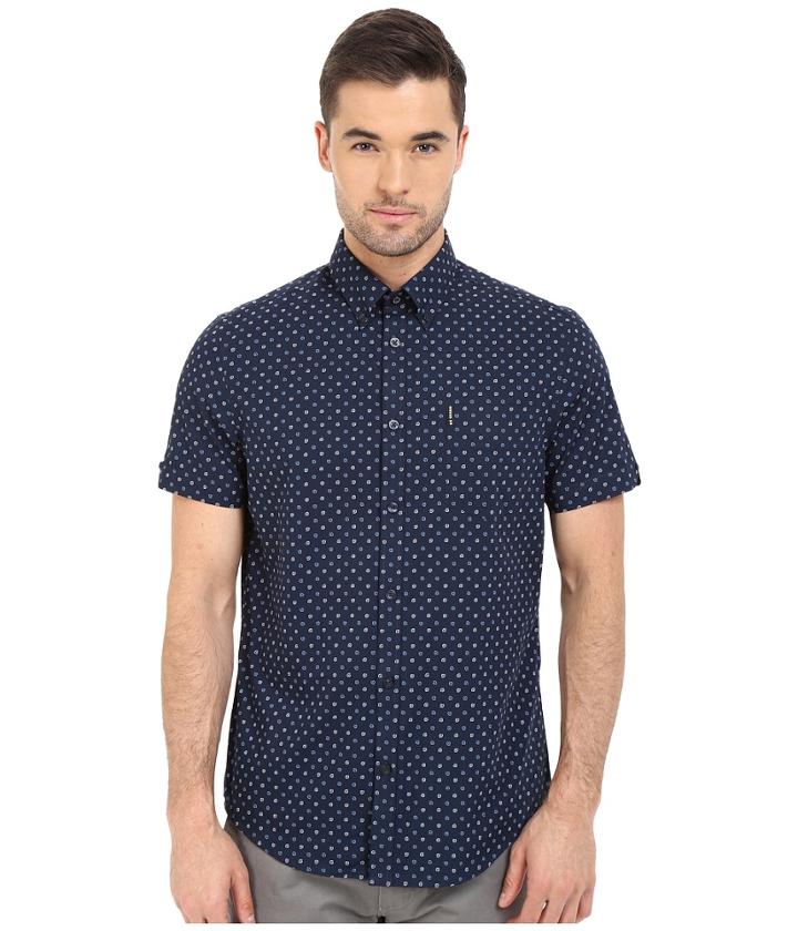 Ben Sherman - Short Sleeve Split Target Print Woven Ma12422a