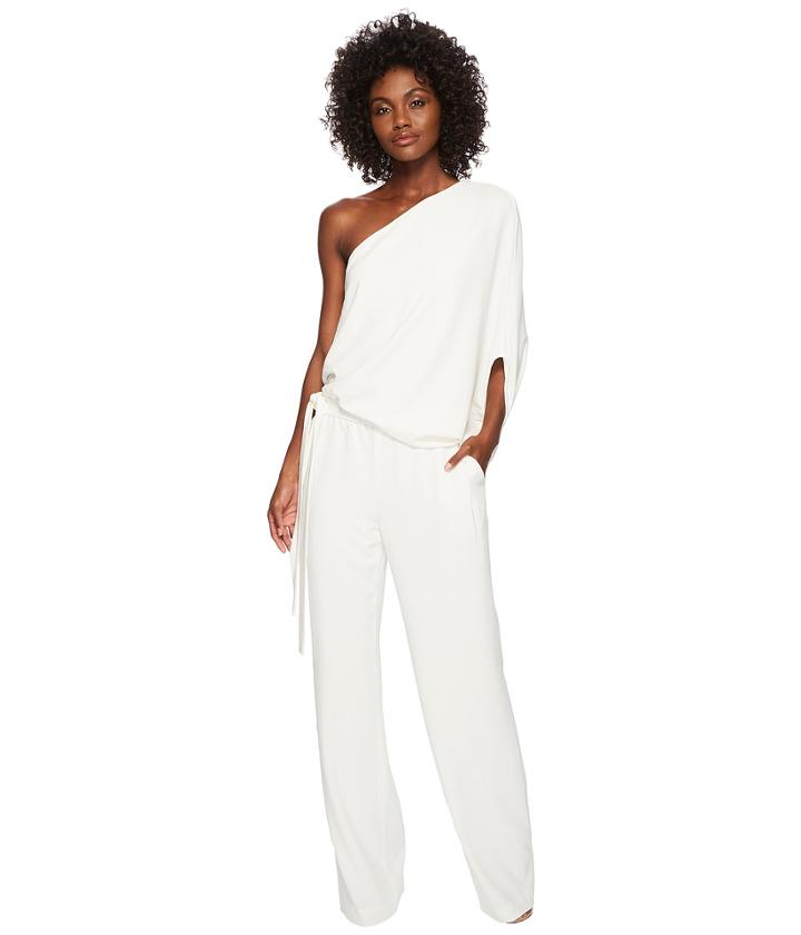 Halston Heritage - Asymmetrical Crepe Jumpsuit