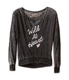 The Original Retro Brand Kids - Burnout Crew Wild At Heart Long Sleeve Pullover