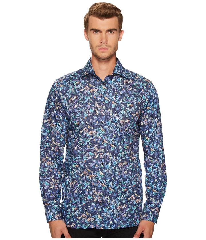 Eton - Contemporary Fit Bird Print Shirt