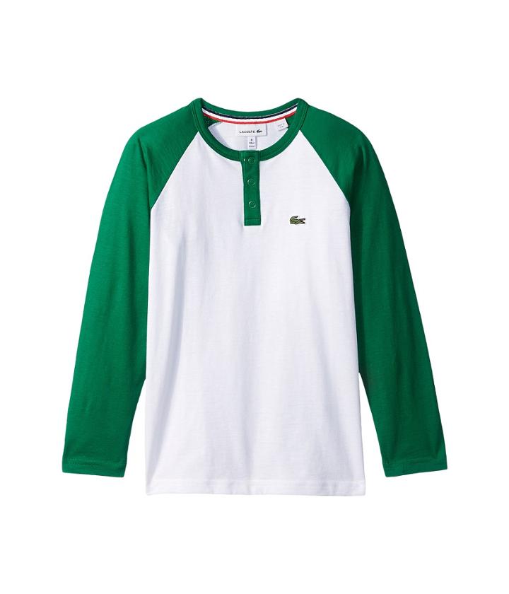 Lacoste Kids - Long Sleeve Baseball Color Block Tee