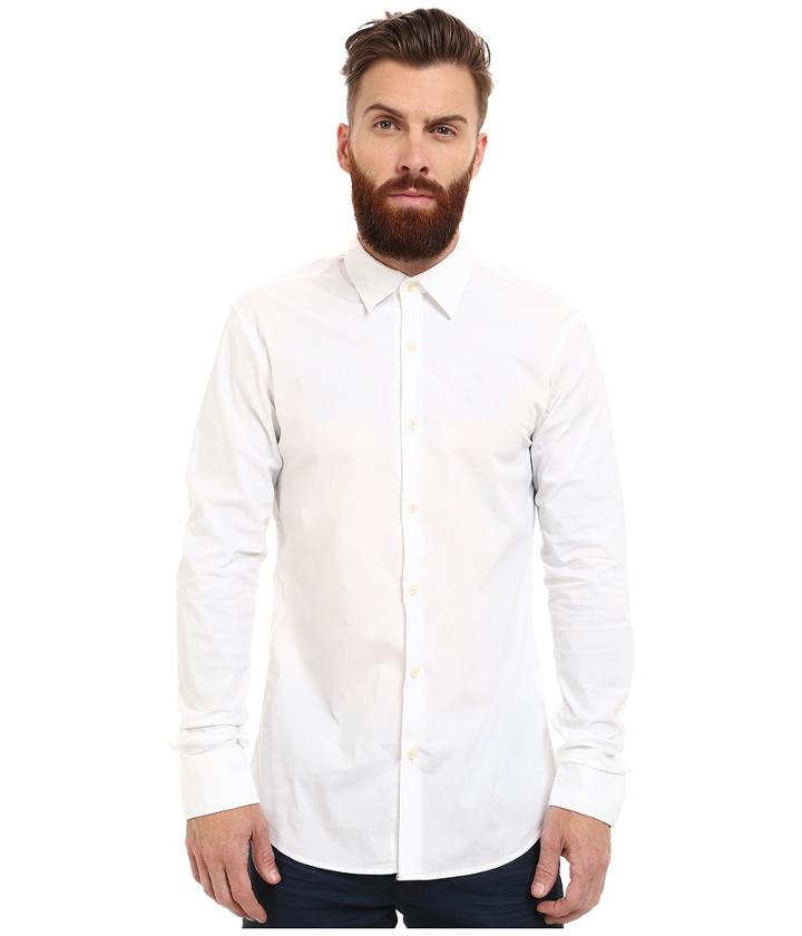 Scotch &amp; Soda - Classic Long Sleeve Shirt In Crispy Cotton