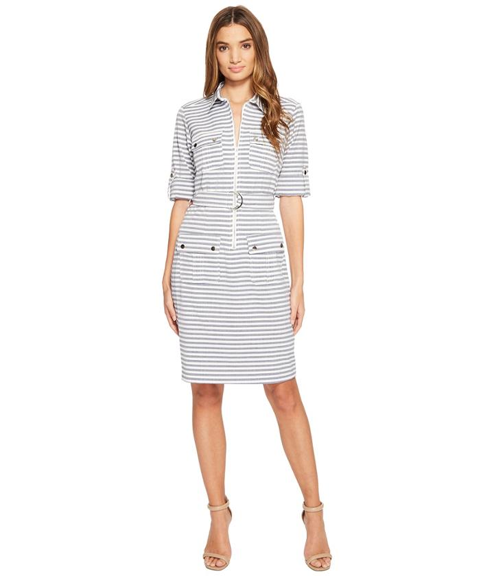 Christin Michaels - Stare Stripe Shirtdress