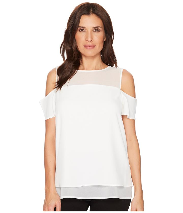 Calvin Klein - Short Sleeve Cold Shoulder Blouse
