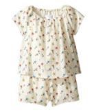 Chloe Kids - Flowers Embroidery Short Overalls From Adult Collection