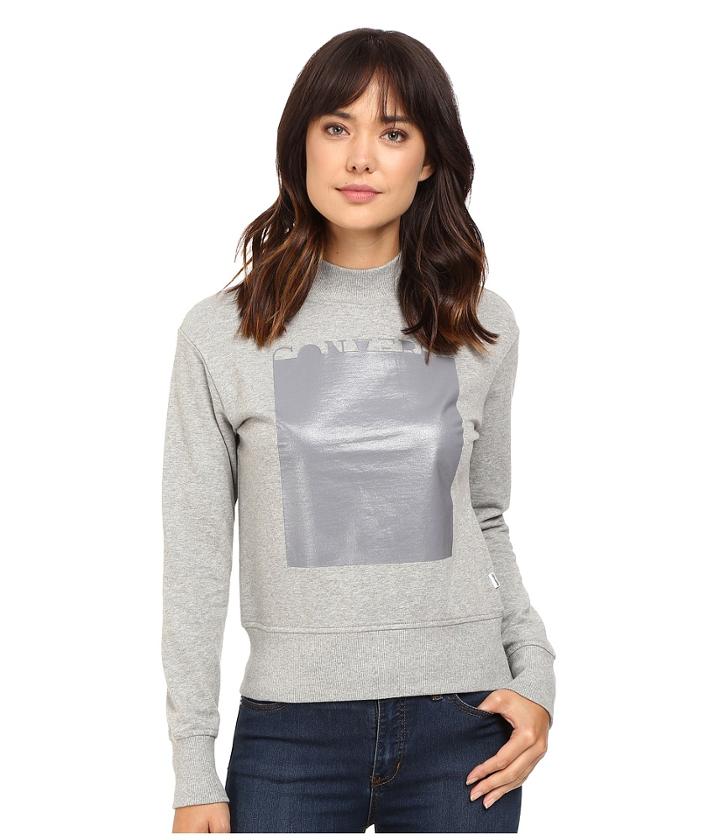 Converse - Rubber Mock Neck Fleece Top