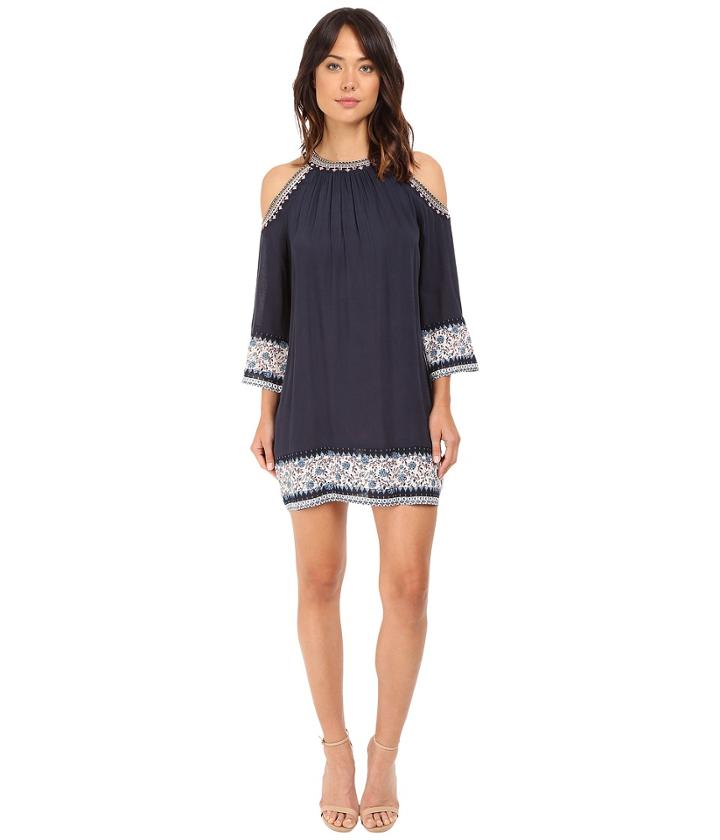 Brigitte Bailey - Harleen Cold Shoulder Embroidered Dress