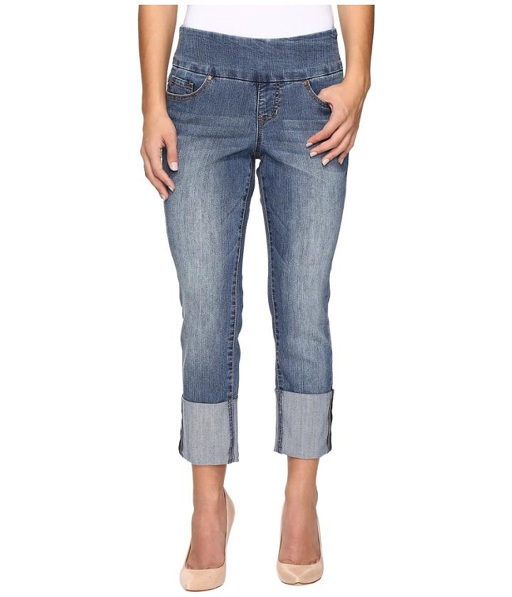 Jag Jeans Petite - Petite Lewis Straight Cuffed Comfort Denim In Weathered Blue
