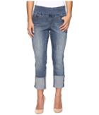 Jag Jeans Petite - Petite Lewis Straight Cuffed Comfort Denim In Weathered Blue