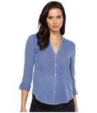 Lucky Brand - Woven Gauze Mixed Top