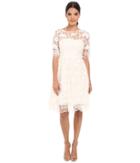 Adrianna Papell - Embroidered Grid Party Dress