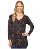 Nally &amp; Millie - Floral Print V-neck Tunic