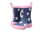 Hatley Kids - Scattered Red Hearts On Navy Rain Boots
