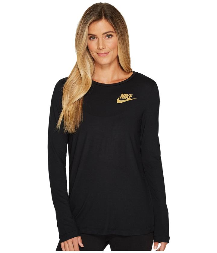Nike - Sportswear Essential Metallic Long Sleeve Top
