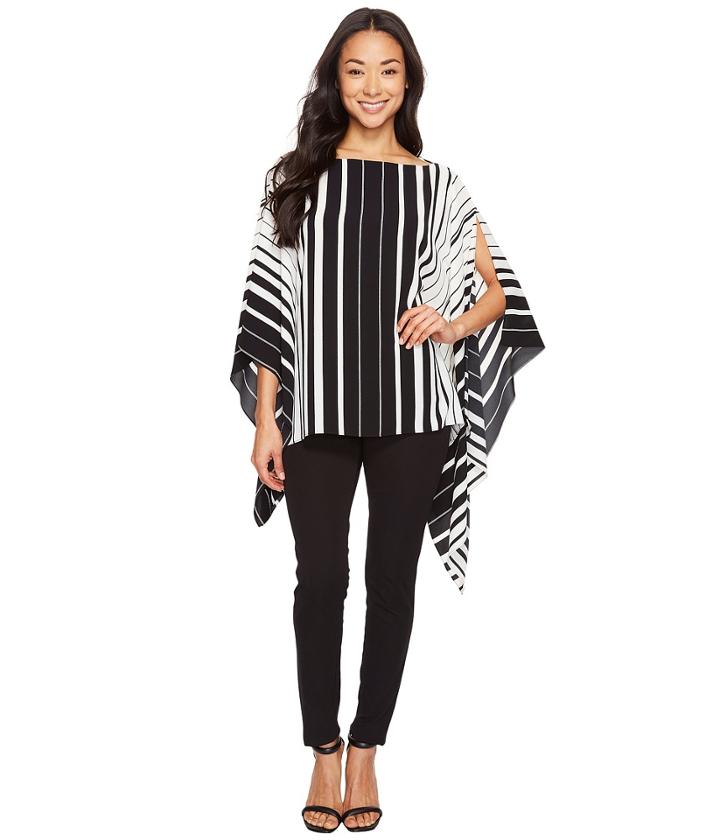 Vince Camuto - Linear Accordion Stripe Poncho