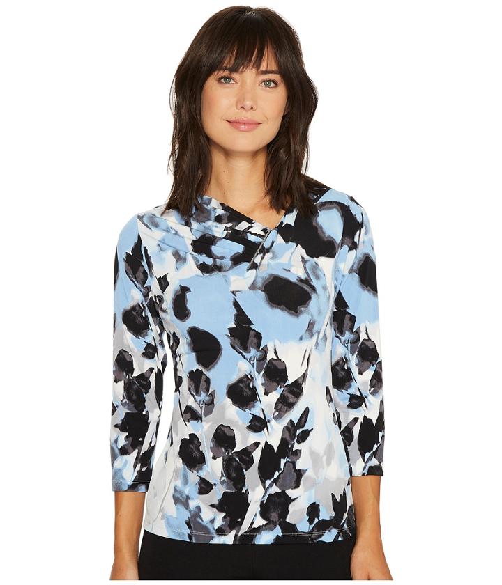 Calvin Klein - 3/4 Sleeve V-neck Blouse With Hardware