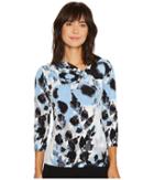 Calvin Klein - 3/4 Sleeve V-neck Blouse With Hardware