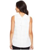 Vince Camuto - Sleeveless Mock Neck Shadow Stripe Blouse
