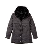Karl Lagerfeld Kids - Reversible Nylon Coat With Faux Fur