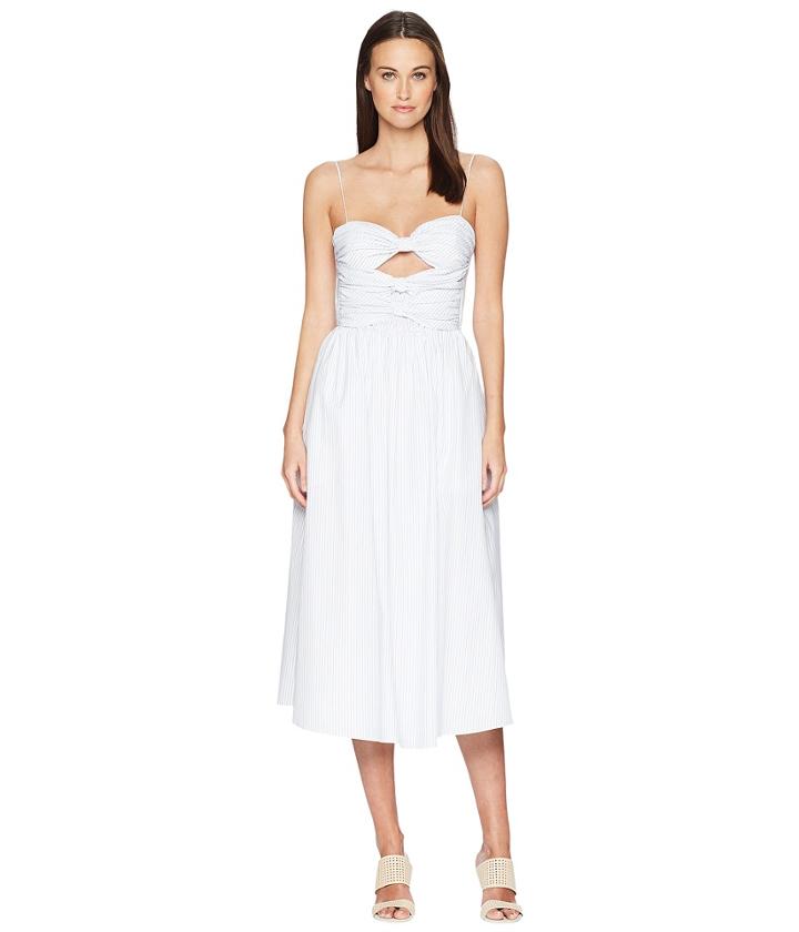 Adam Lippes - Striped Cotton Cami Dress W/ Knotted Bodice