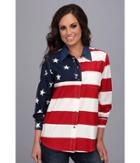 Roper L/s Stars And Stripes Pieced Flag