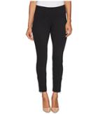 Nydj Petite - Petite Pull-on Legging Pants W/ Ankle Zip In Charcoal