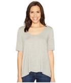 Three Dots - 1/2 Sleeve Relaxed High-low Tee