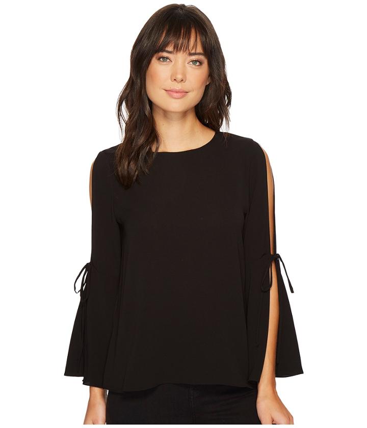 Cece - Bell Sleeve Textured Blouse W/ Bows