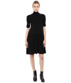 Alberta Ferretti - Mock Neck Short Sleeve Dress