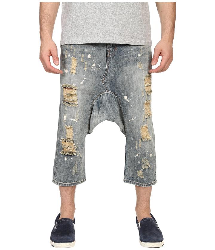 Mostly Heard Rarely Seen - Distressed Enzo Drop-crotch Jeans