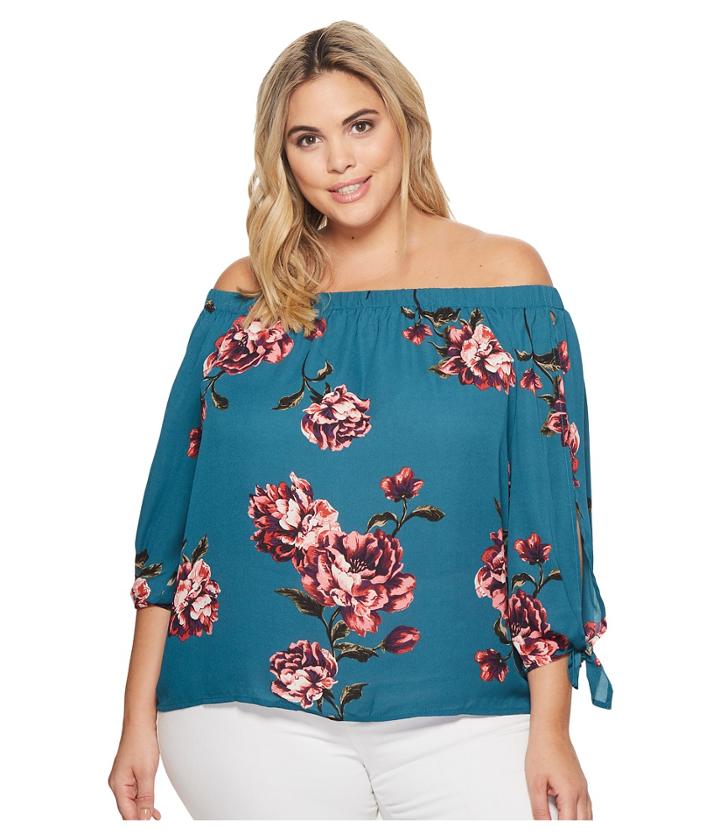 Kari Lyn - Plus Size Reagan Off The Shoulder Floral Top