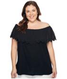 Michael Michael Kors - Plus Size Lace Bare Shoulder Top
