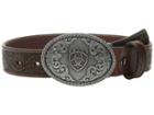 Ariat - Embossed Oval Shield Buckle Belt