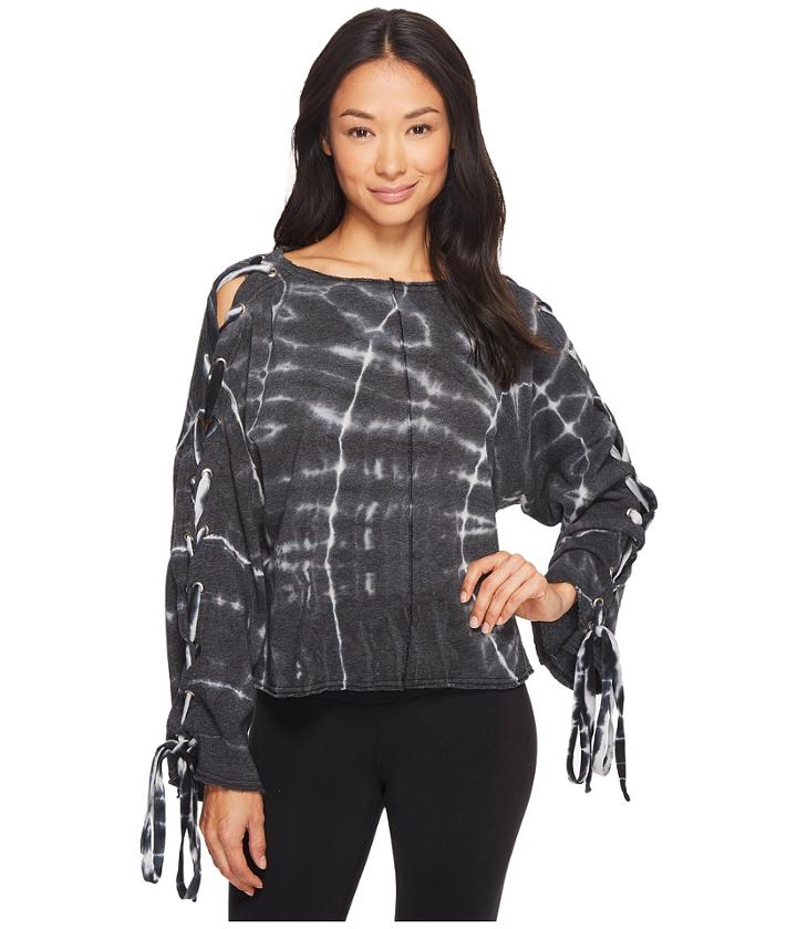 Hard Tail - Slouchy Crop Lace Flare Pullover
