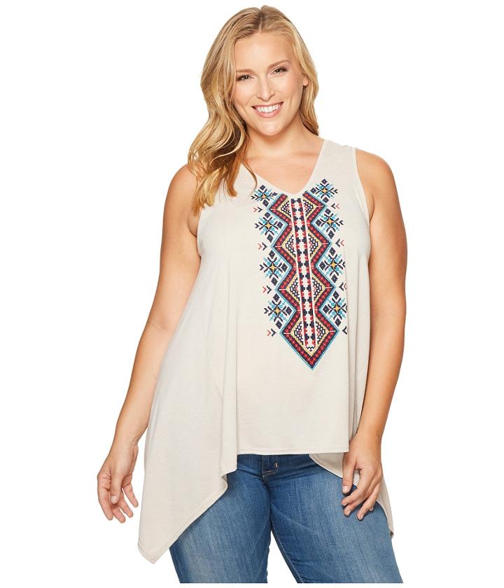 Roper - Plus Size 1105 Poly Rayon Heather Jersey Tank Top