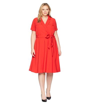 Tahari By Asl - Plus Size Crepe Shirtdress