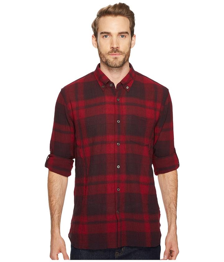 John Varvatos Star U.s.a. - Button Down Short Sleeve Roll Up Shirt W/ Single Pocket