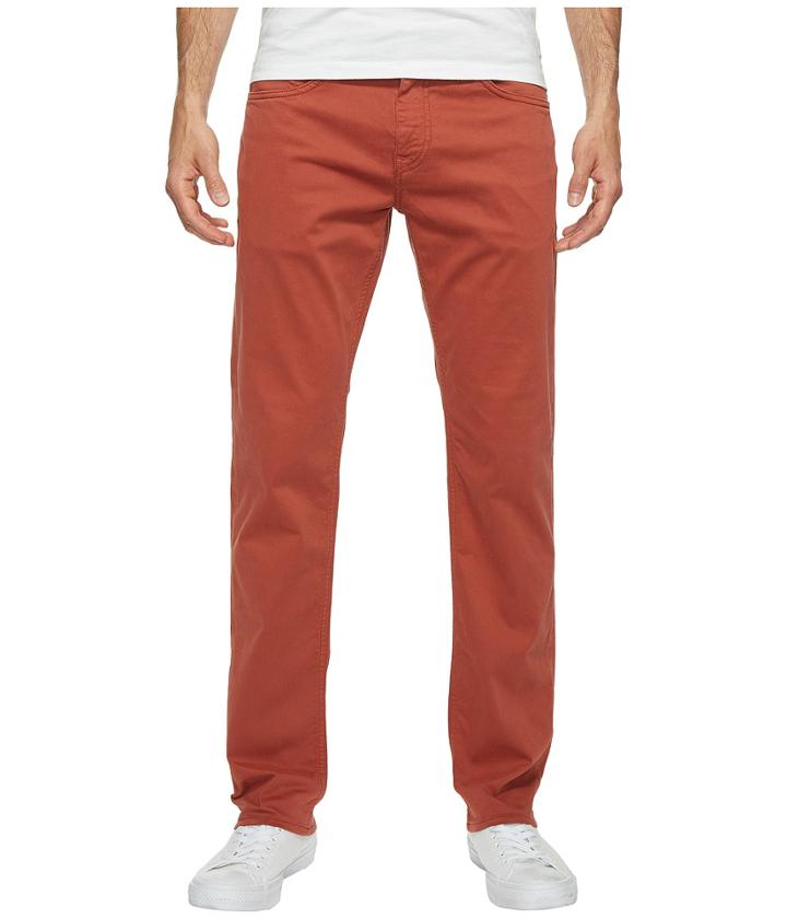 Mavi Jeans - Zach Regular Rise Straight Leg Twill In Brick Red Twill