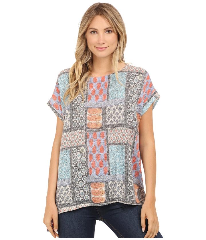 Nally &amp; Millie - Tile Print Sweater Tunic