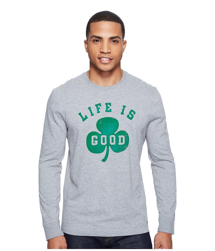 Life Is Good - Shamrock Long Sleeve Crusher Tee