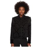 The Kooples - Veste Bi Matiere, Detail Velours, Franges Et Bouton Metal