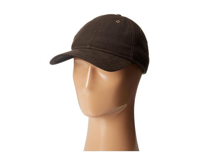 Woolrich Waxed Cotton Ball Cap With Sherpa Lining