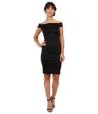 Adrianna Papell - Off Shoulder Ottoman Sheath Dress