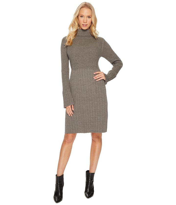 Adrianna Papell - Turtleneck Slim Sweater Dress