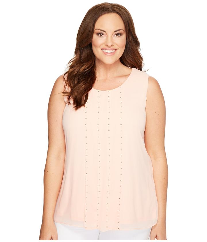 Calvin Klein Plus - Plus Size Sleeveless Top With Stud Detail