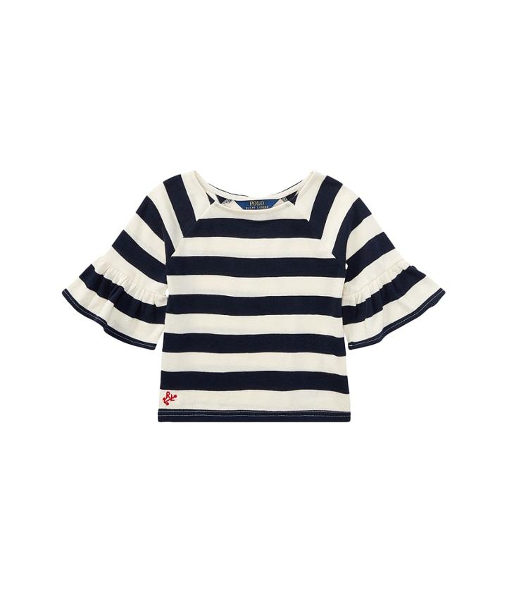 Polo Ralph Lauren Kids - Striped Ruffle Sleeve Top