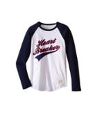 The Original Retro Brand Kids - Long Sleeve Raglan Heart Breaker Tee