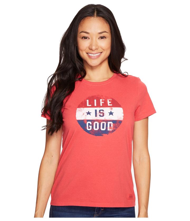 Life Is Good - Flag Circle Crusher Tee