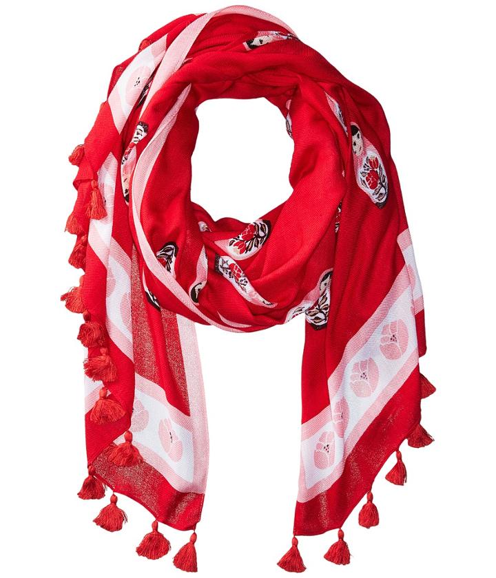 Kate Spade New York - Nesting Dolls Oblong Scarf With Tassels