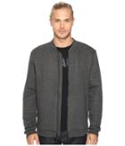 John Varvatos Star U.s.a. - Quilted Long Sleeve Zip-front Knit Jacket W/ Baseball Collar And Rib Details K2801s3l